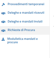 Voce richiesta procura